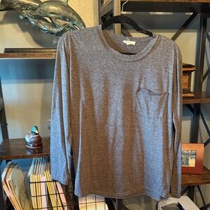 Easel Gray Long Sleeve Women's Top